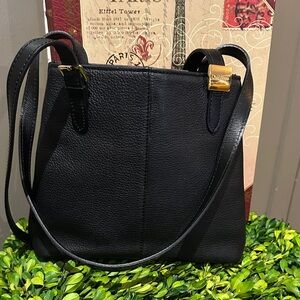 Burberry Black Crossbody Bag with Gold Accents
